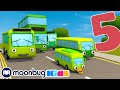 Gecko's Garage Songs | 5 Green Buses - Learn Numbers | Nursery Rhymes & Kids Songs | Fun Learning