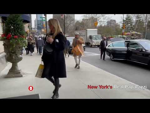 Rod Stewart And His Wife Penny Lancaster Are Seen Arriving Back At The Ritz-Carlton Hotel.