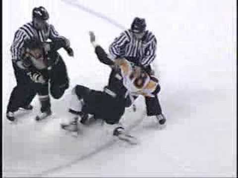 Brad Herauf vs Nick Greenough hockey fight 2_15_06