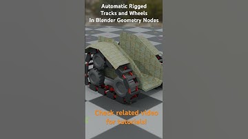 This is just a few simple keyframes! The wheels and track are all procedural! #b3d #blender #nodes