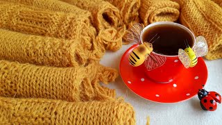 картинка: 10 новых мотивов / МЕДОВЫЙ ПЛЕД - продолжение / #пледспицами #пряжадеревенская