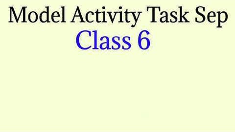 Model activity task class 6 bengali part 6 answer