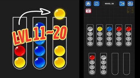 ball sort puzzle game level 11 to 20 video