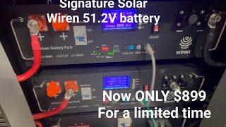Signature Solar Wiren 51.2V Server Rack Battery a Great Deal at Just $899 each, Comparable to EG4