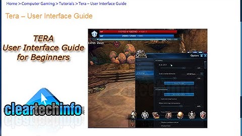 Tera - Brief User Interface Tutorial
