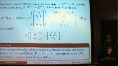 xperimental Mathematics Applied to the Study of Non-linear Recurrences (Ph.D. Thesis Defense) Part 1