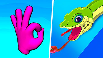 New Evolution: Snake Run Race, Colorful Hand - Mobile Games Walkthrough