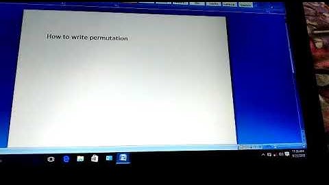 How to write permutation and combination in Microsoft word