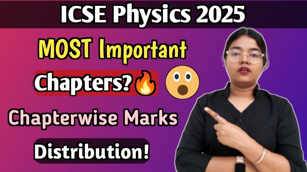 ICSE Physics 2025 | Most Important Chapters | Chapterwise Marks ...