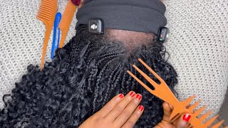 ASMR Scalp Scratching with gum chewing. 