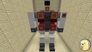 Minecraft - How To Build Transformers G1 Slingshot Robot Mode!