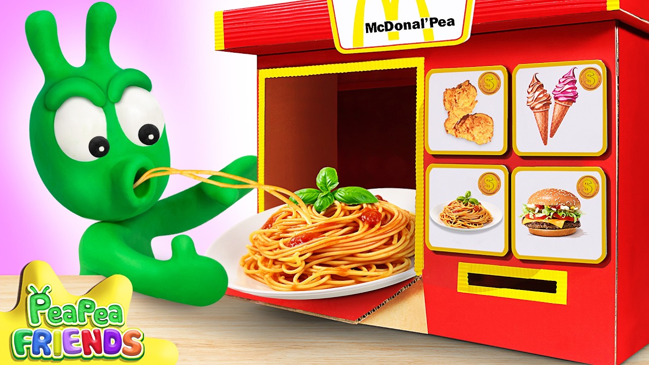 Pea Pea Wants To Eat Spaghetti from John's Vending Machine - Pea Pea Friends