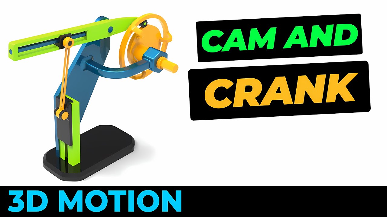 Cam and Crank Mechanism #cad #solidworks #fusion360 #engineering # ...