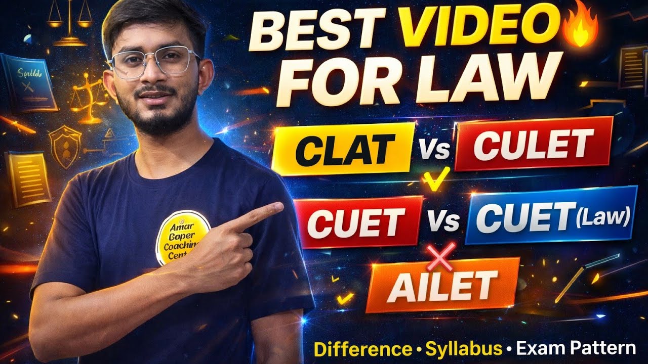 CULET vs CLAT vs CUET Law vs AILET | Complete Syllabus, Exam Pattern & Differences | Ballb Law 2026