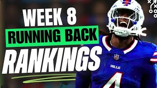 🔥 UPDATED Top 30 RB RANKINGS for Week 8 Fantasy Football 🚀 | Fantasy Football Rankings