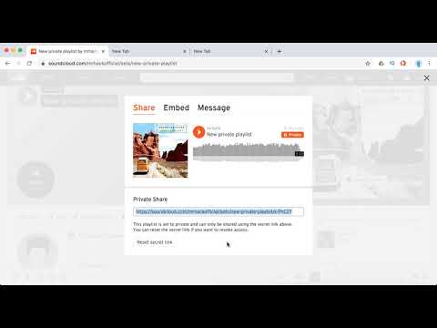 SOUNDCLOUD에서 비공개 재생 목록을 공유하는 방법은 무엇입니까?
