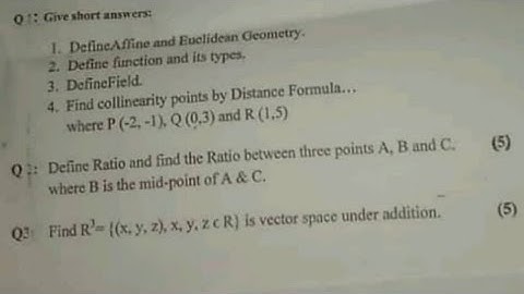 Gcuf past papers of Affine and Euclidean geometry of bs math 4 semester