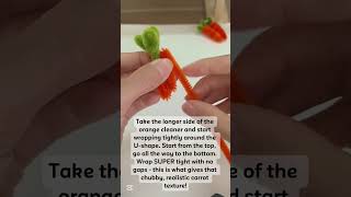 Pipe Cleaner Carrot DIY | Mini Carrot Keychain Tutorial | Easy Chenille Stem Craft.