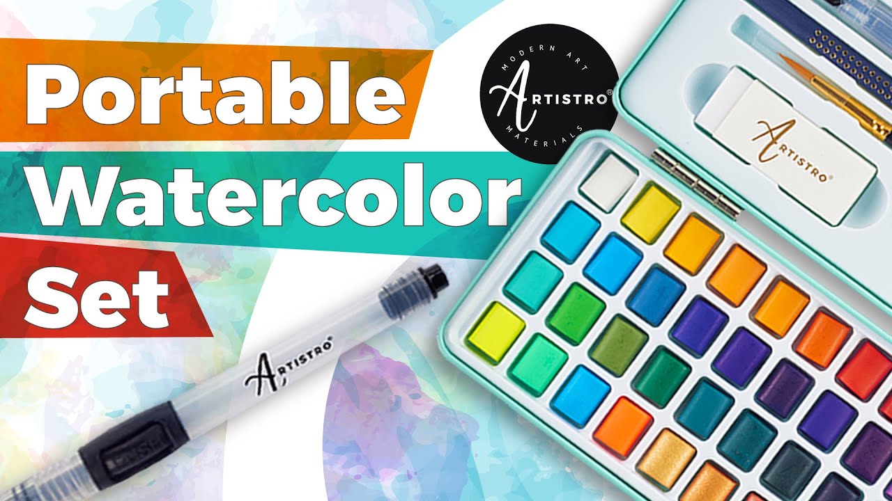 Artistro Watercolor Paint Set, 48 Water Colors For Kids and Adults