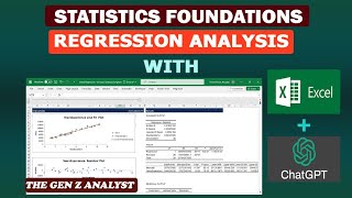 Regression Analysis in Excel with ChatGPT | Step by Step Tutorial | Statistics Course