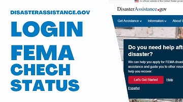 disasterassistance.gov Login / Fema / Check Status ⏬👇