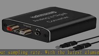 Analog To Digital Audio Converter Hdiwousp Rca Rl Or 35Mm Jack Aux To Digital Coaxial Toslink Op