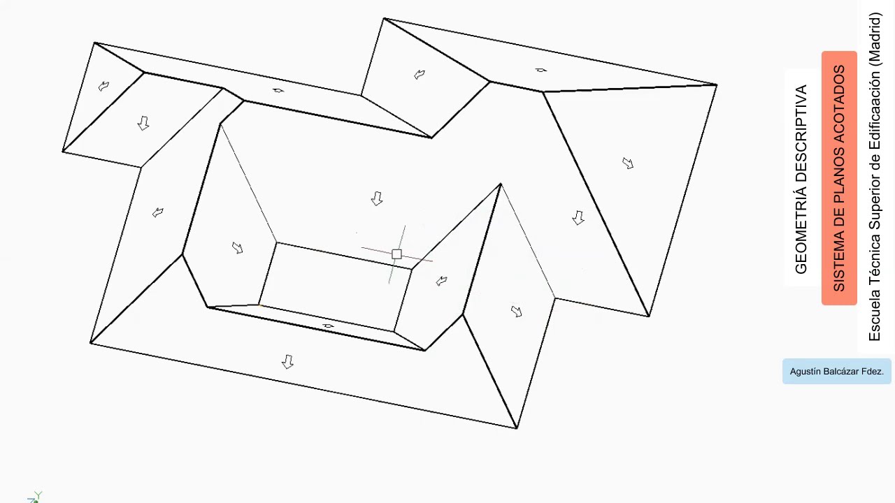 Zoom 4. Cubiertas con patios. Aleros a distintas alturas.