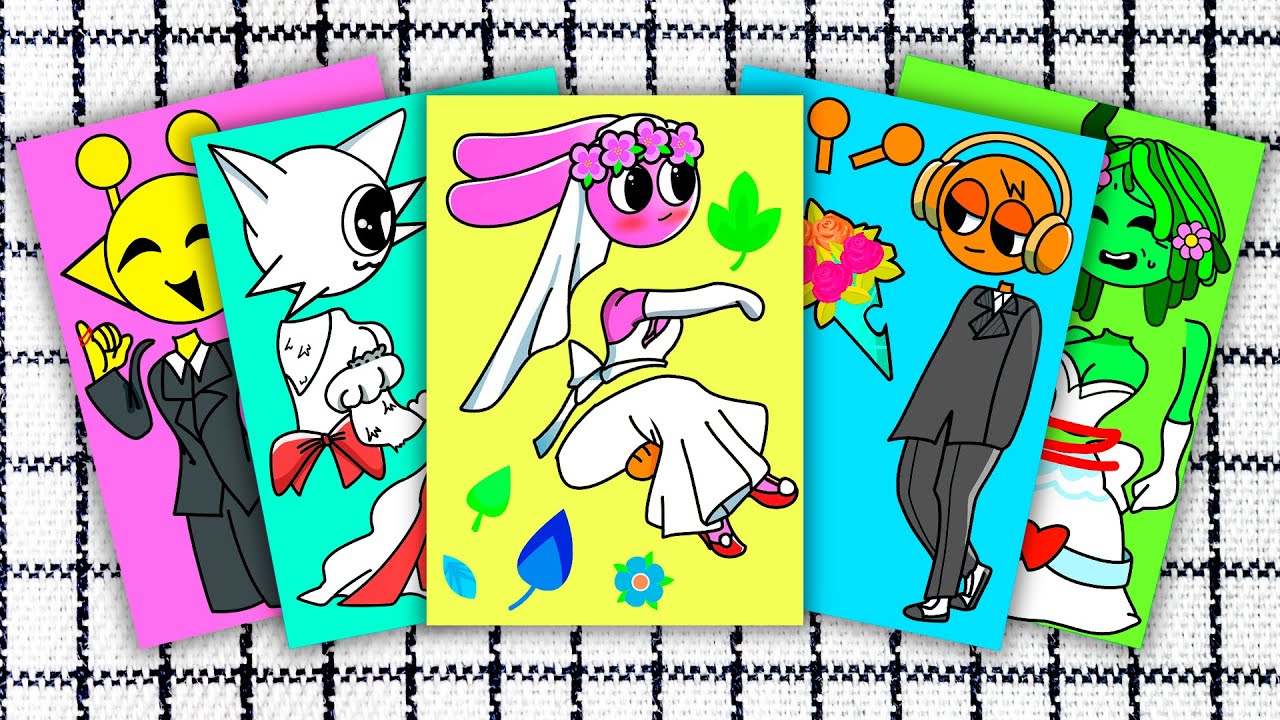 Incredibox Sprunki Sinner Edition OREN x PINKI Wedding Sticker Book 🎉💍 