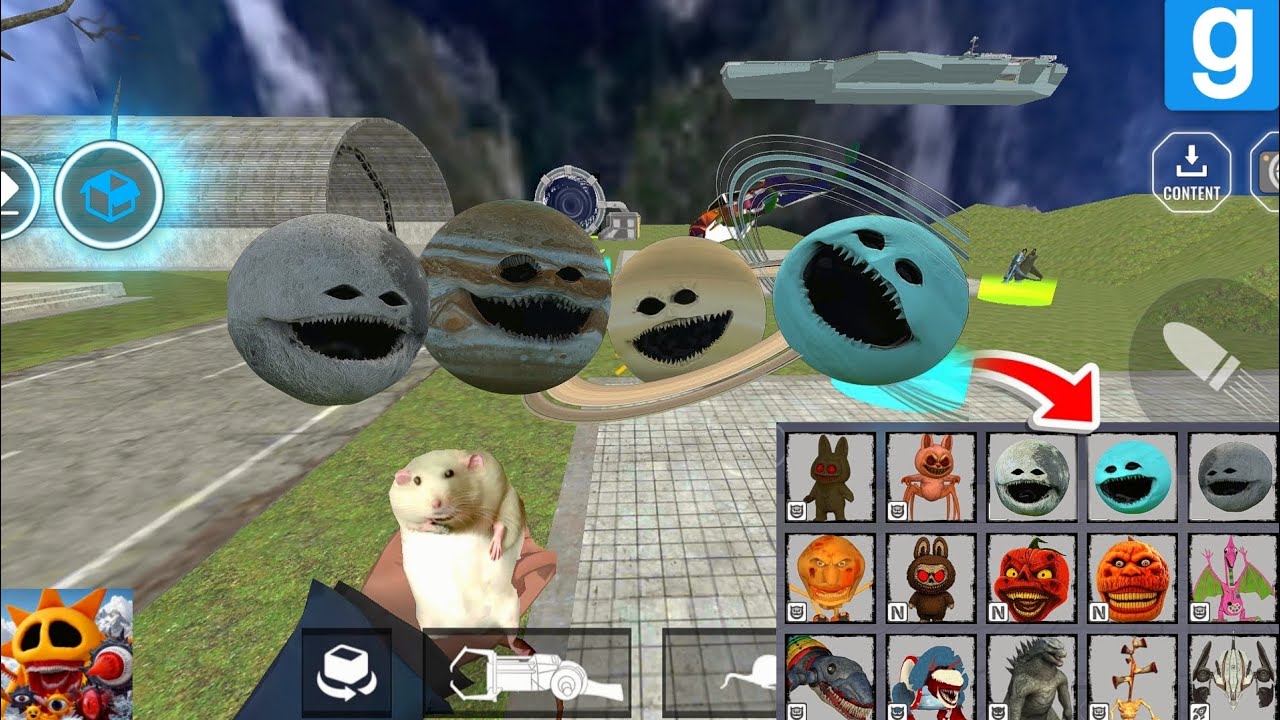 Sandbox in space updated new collections added uranus mars wakes up saturn 😱 chasing nextbots 🔥