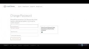 MyGuide: How to Change Account Password of Tableau Online