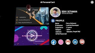 Simple Augmented Reality Personal Card / Business Card Concept