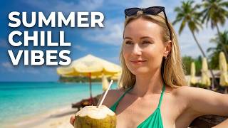 Beach Paradise Walk | Calm Techno Music 4K