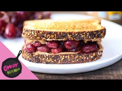 Roasted Grape and Almond Butter Sandwich | Comedy Kitchen