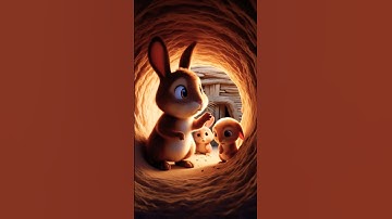 A baby rabbit didn’t listen to his mother… and then this happened 😭 #ai #shorts