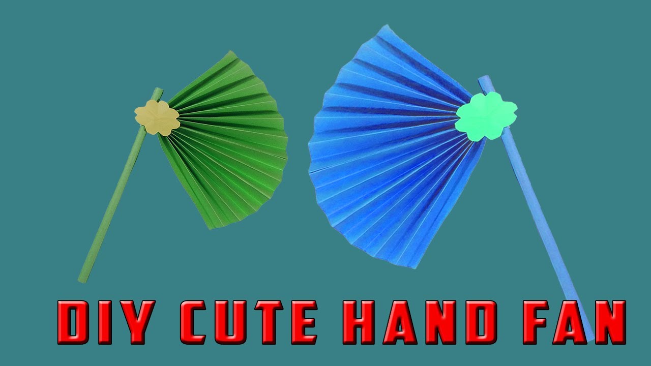 DIY Cute Hand Fan Paper Making Easy Tutorial DIY Cute Hand Fan Paper Making Easy Tutorial