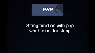 How to count word in php with string function