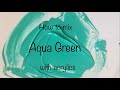 How to make aqua green color  acrylics  asmr  color mixing 79
