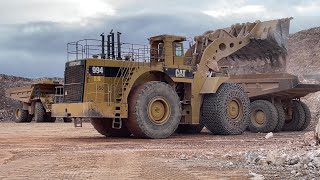 Huge Caterpillar 994 Wheel Loader Loading Caterpillar 777F Dumpers - Samaras Mining Group