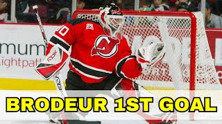 Martin Brodeur First NHL Goal • Brodeur 1st goal • April 17th, 1997