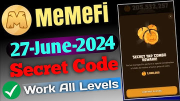 Today  June MemeFi Secret Code | 2 Million Memefi Secret Code 27 June