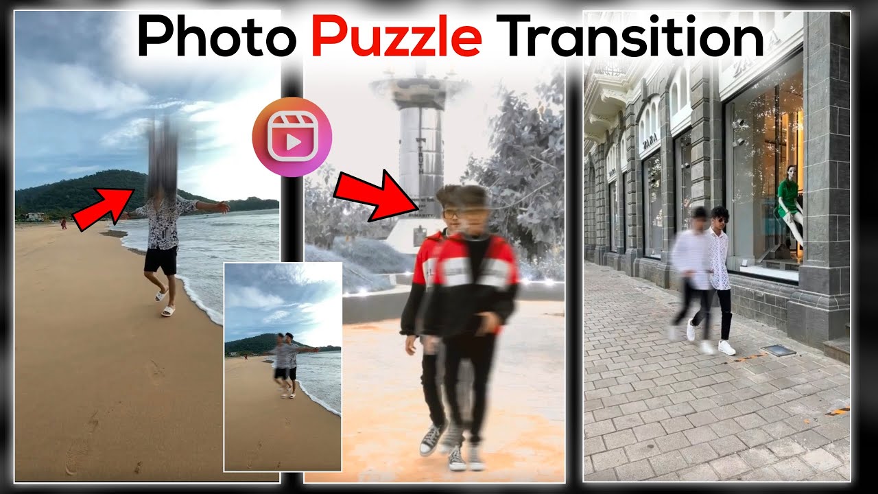 😍Capcut New Video Editing | How to Make Photo Puzzle Transition Video ...