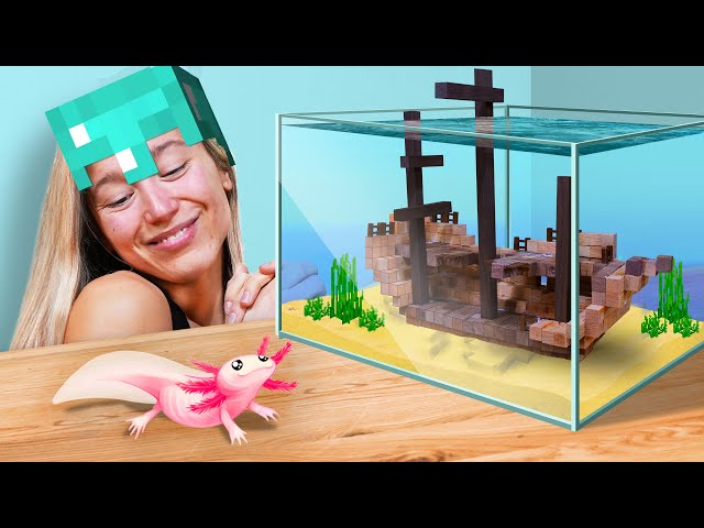 I Built Minecraft IRL for my Axolotl class=