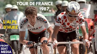 Cycling Tour de France 1987 -- Battle On Alpe d'Huez : Delgado vs Roche -- Part 9 of 12