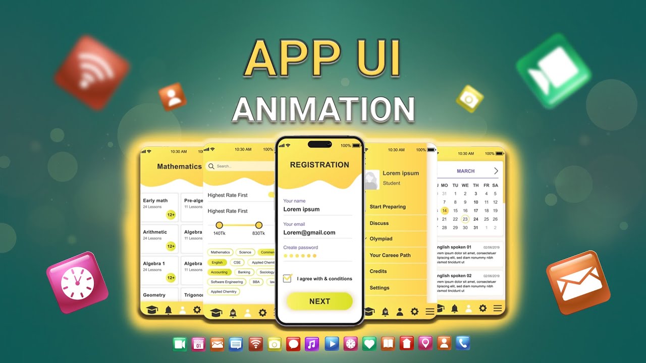 🎥 App UI । Animation । After effect - YouTube