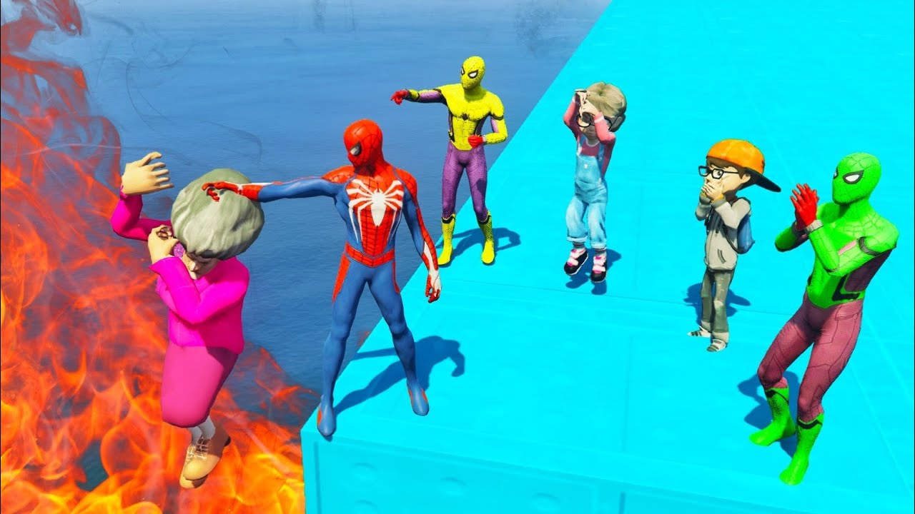 Scary Teacher 3D — Мисс Ти побеждает Цветных Пауков и похищает Ника — Человек-паук против Мисс Ти...