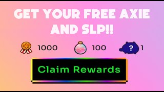 HOW TO GET FREE SLP AND AXIE? | YGG QUESTS | AXIE INFINITY