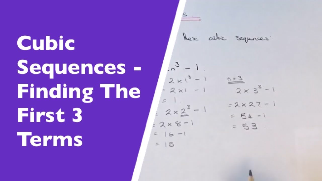 Cubic sequences how to find out the first 3 numbers of the sequence