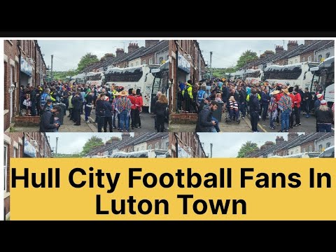 Hull city Football ⚽️ Fans Arrived At Kenilworth Road Stadium Luton Town F.C vs Hull City