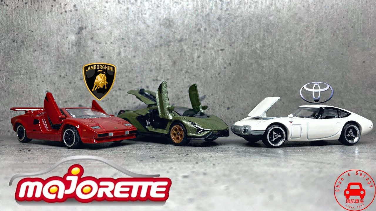 New Majorette Lamborghini Sian FKP 37 Countach LP400 & Toyota 2000GT