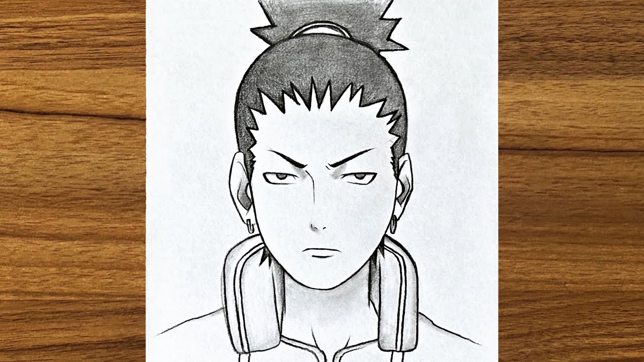 How to draw Shikamaru from Naruto || Easy drawing ideas for beginners ...